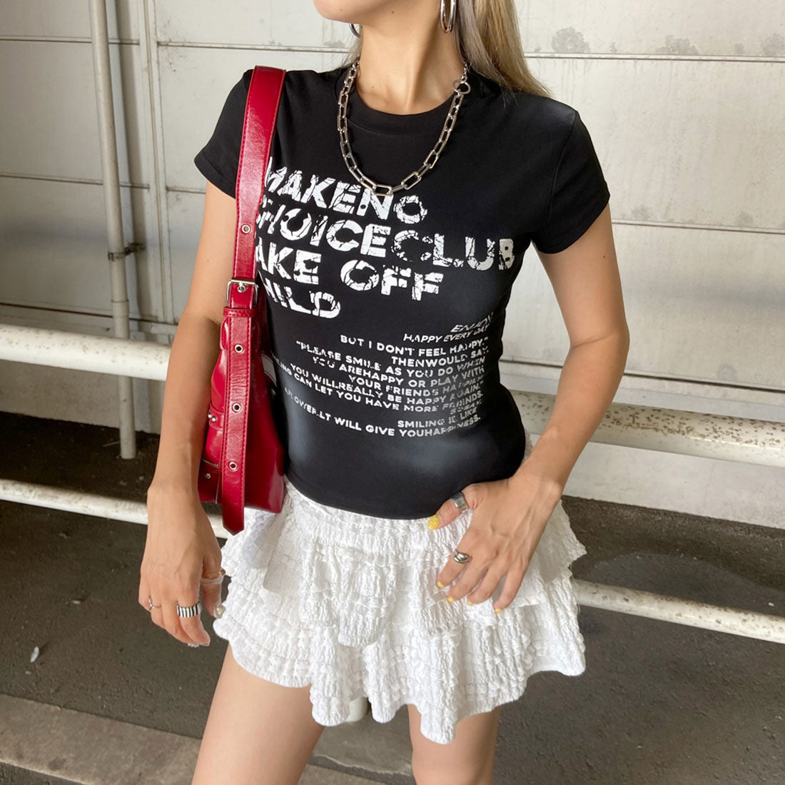 ノンヘッジ non-hedge ロゴムラプリントTシャツ （ネイビー） ネイビー