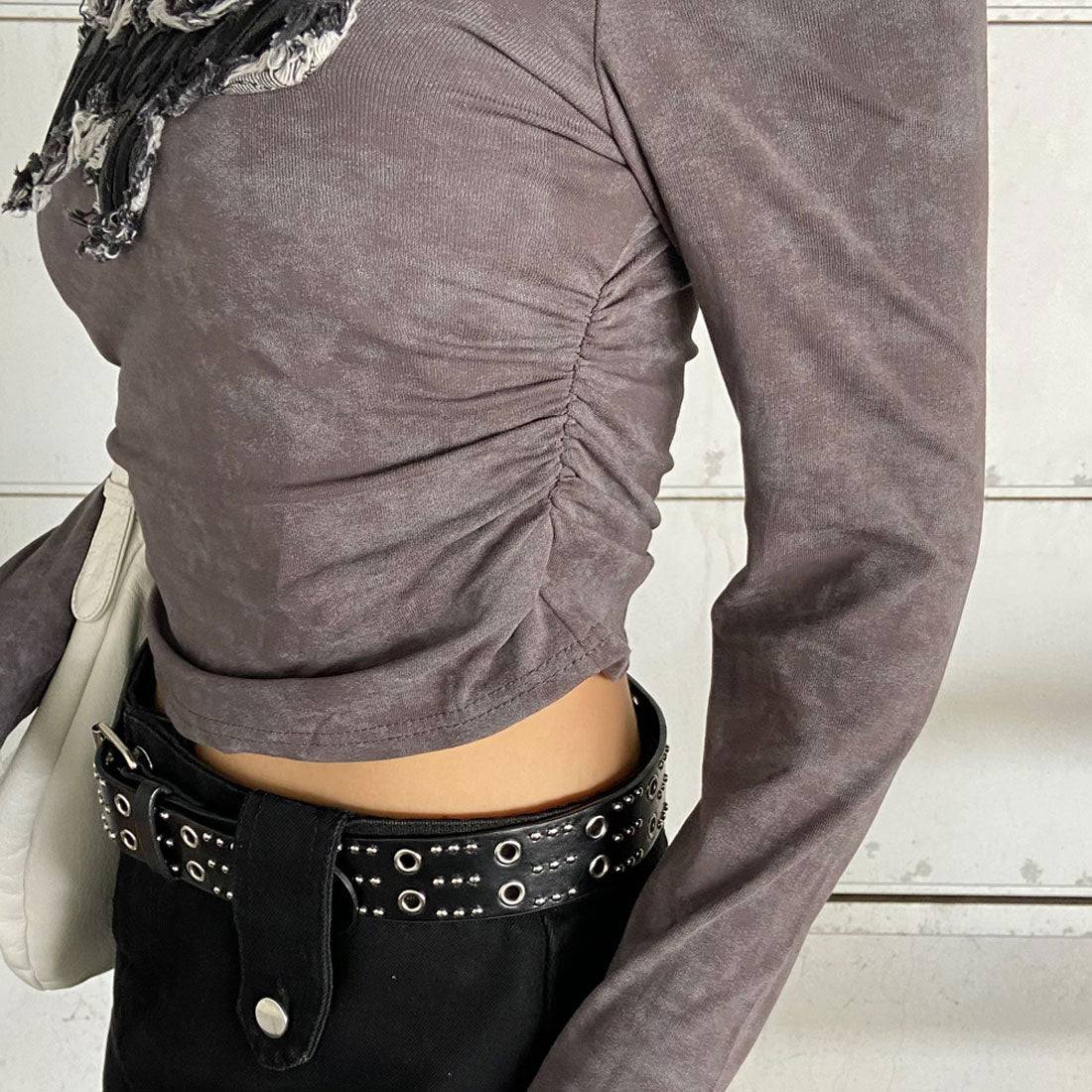 ノンヘッジ non-hedge デニムロゴワンショルダーTシャツ （ブラック） ブラック