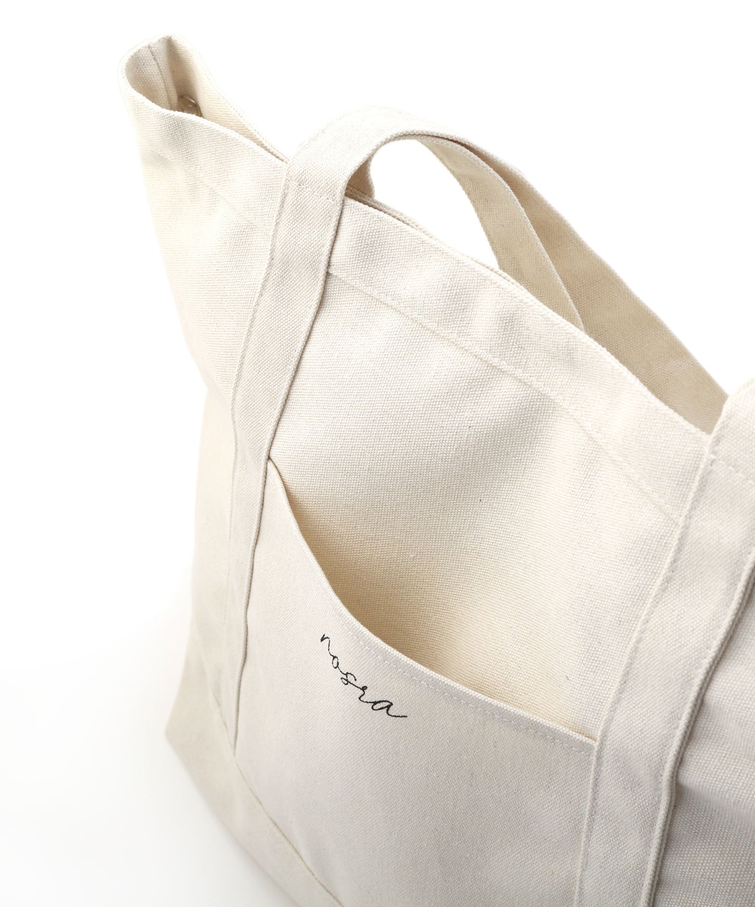 "Colleca la" Pocketed Canvas Big Tote Bag