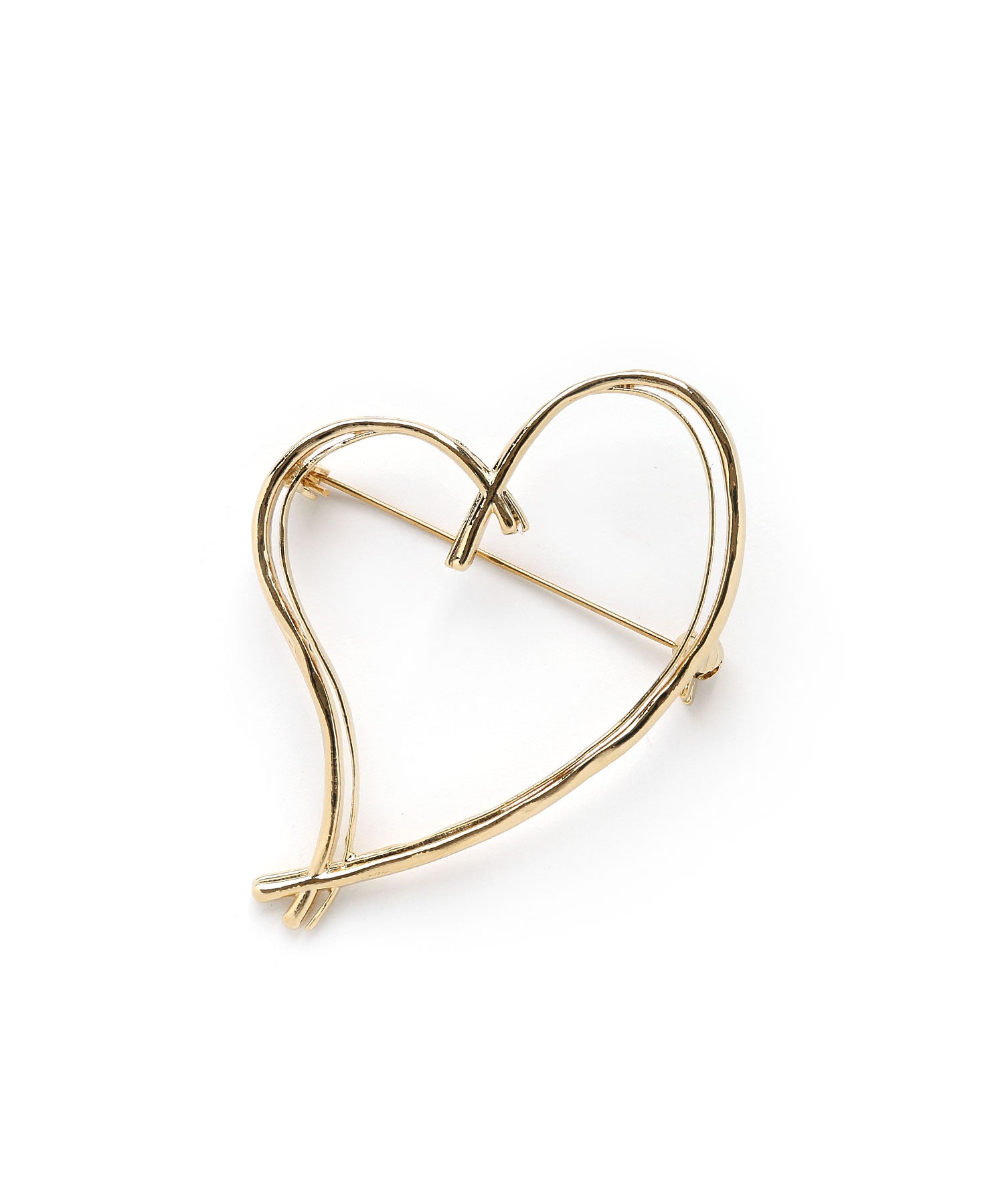 "Colleca La Hand-Drawn Style Heart Line Brooch"