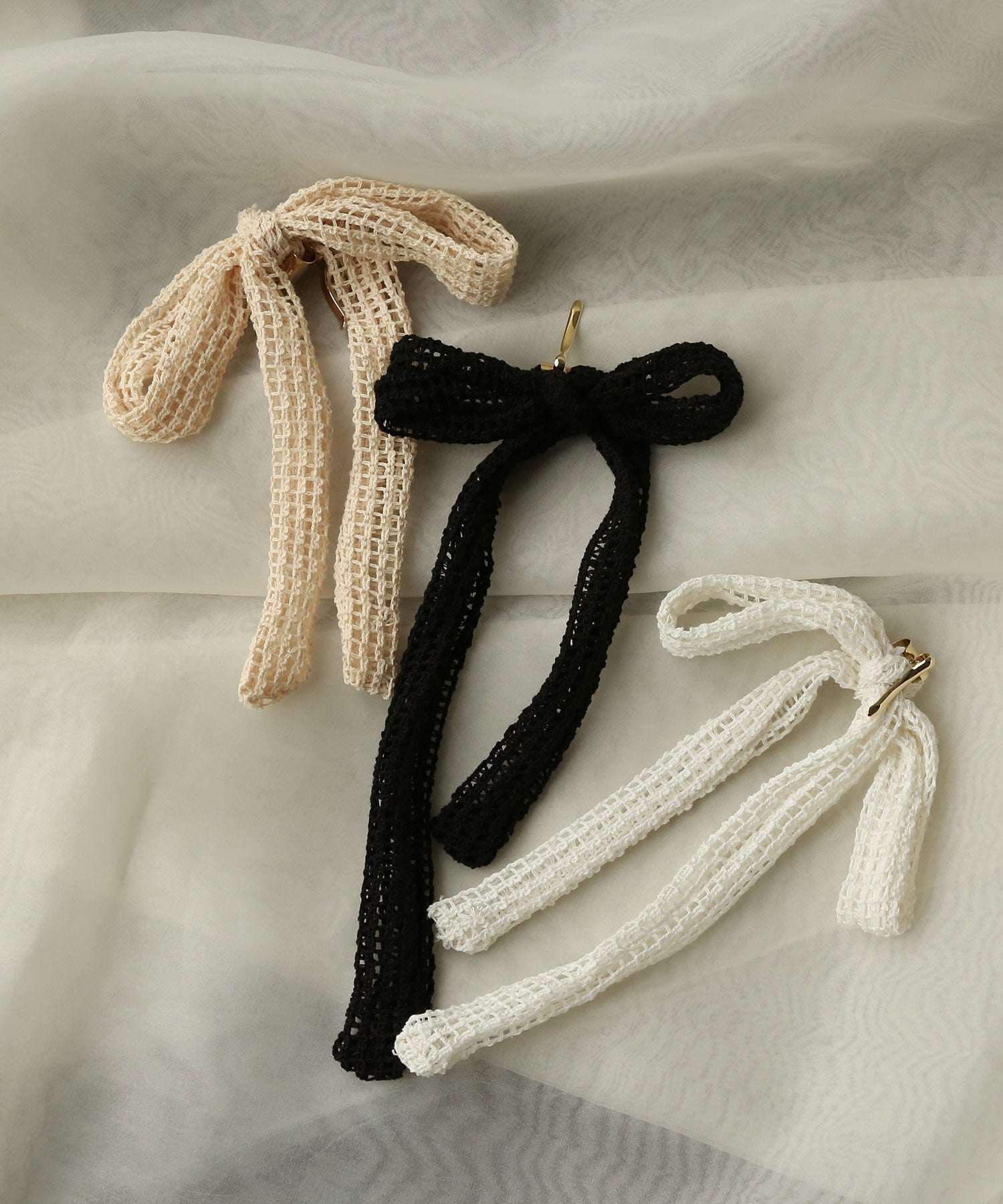 Colleca La Summer Knit Ribbon Hair Cuff/Hair Hook
