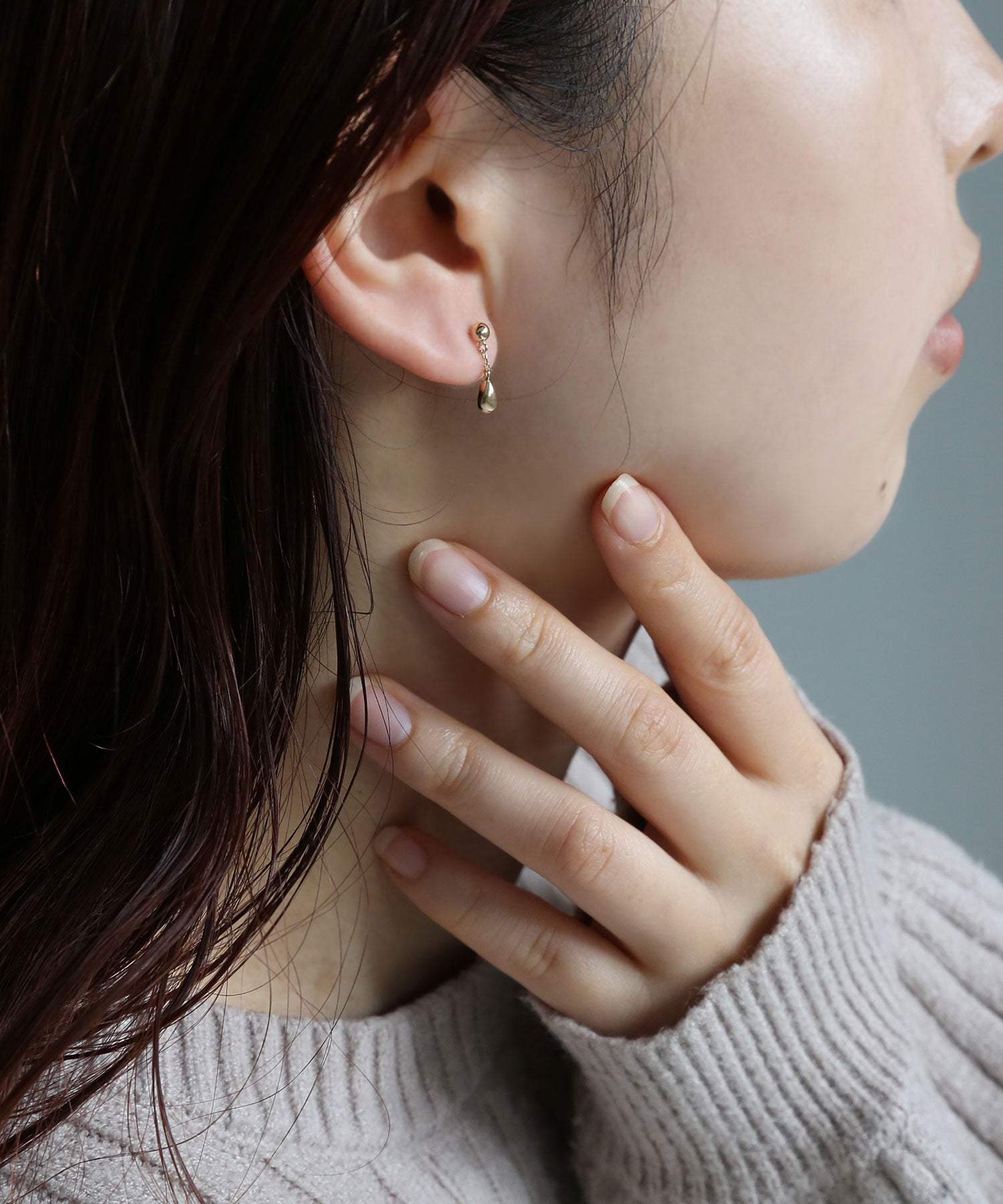 コレカラ colleca la K10 YG しずくス タッドピアス ［queite］