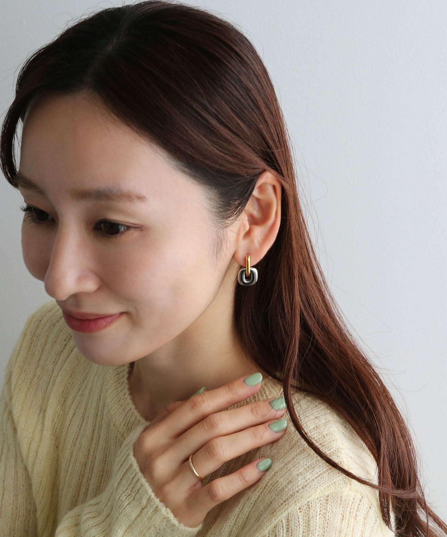 コレカラ colleca la [stainless]ステンレス・2WAYリンクピアス〈金属アレルギー対応〉 （シルバー×ゴールド） シルバー×ゴールド
