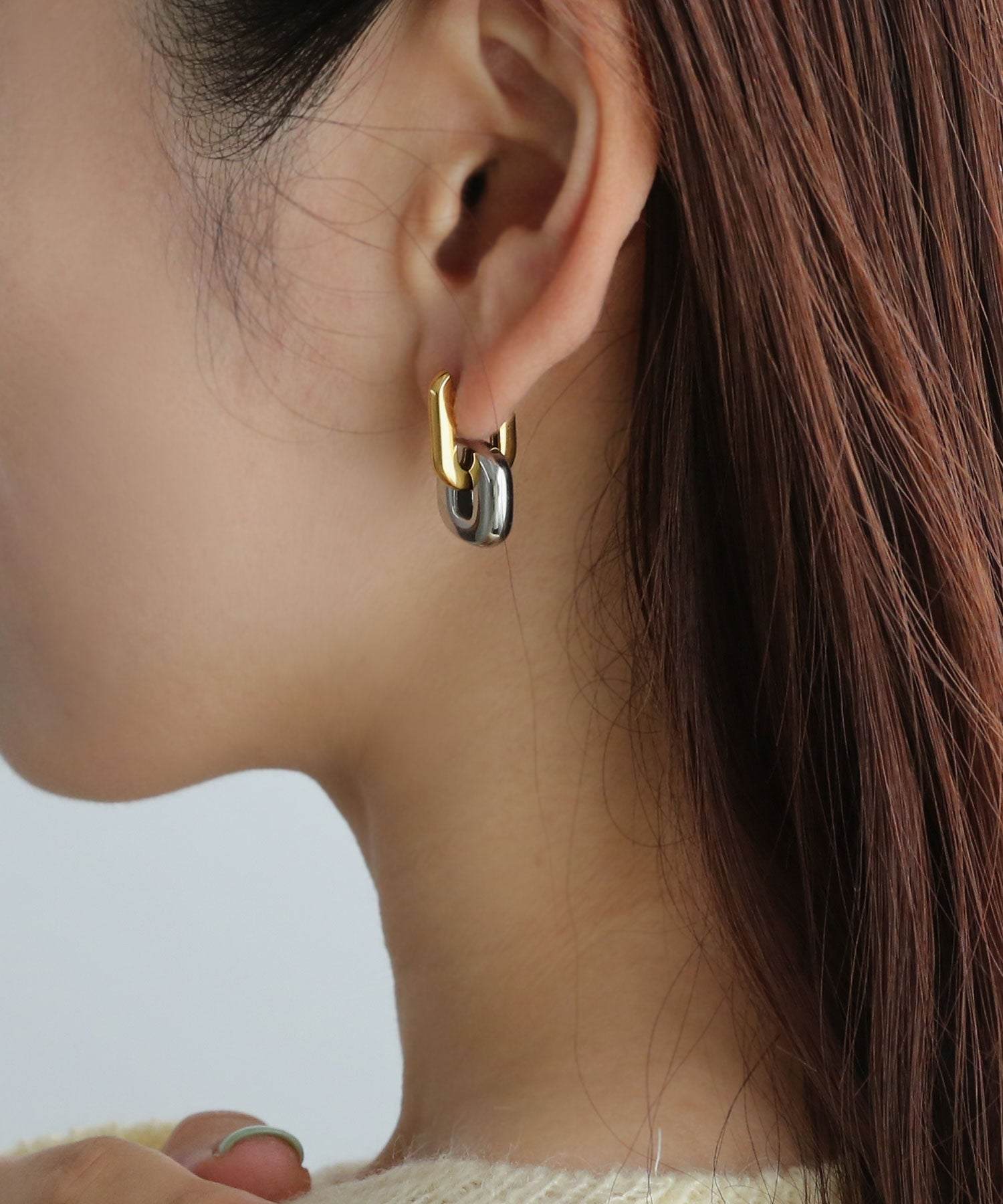 コレカラ colleca la [stainless]ステンレス・2WAYリンクピアス〈金属アレルギー対応〉 （シルバー×ゴールド） シルバー×ゴールド