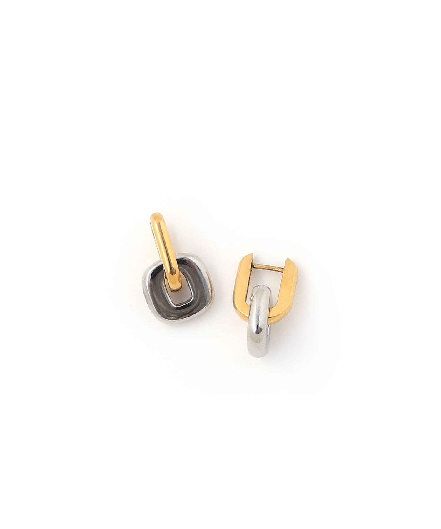 コレカラ colleca la [stainless]ステンレス・2WAYリンクピアス〈金属アレルギー対応〉 （シルバー×ゴールド） シルバー×ゴールド
