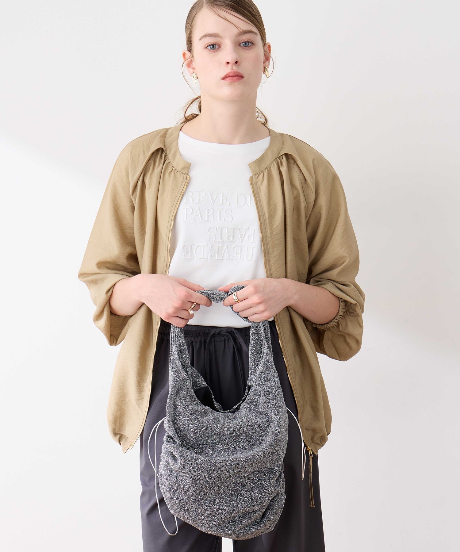 ルスークホリデー LE SOUK HOLIDAY グリッタートートBAG （ブラック） ブラック