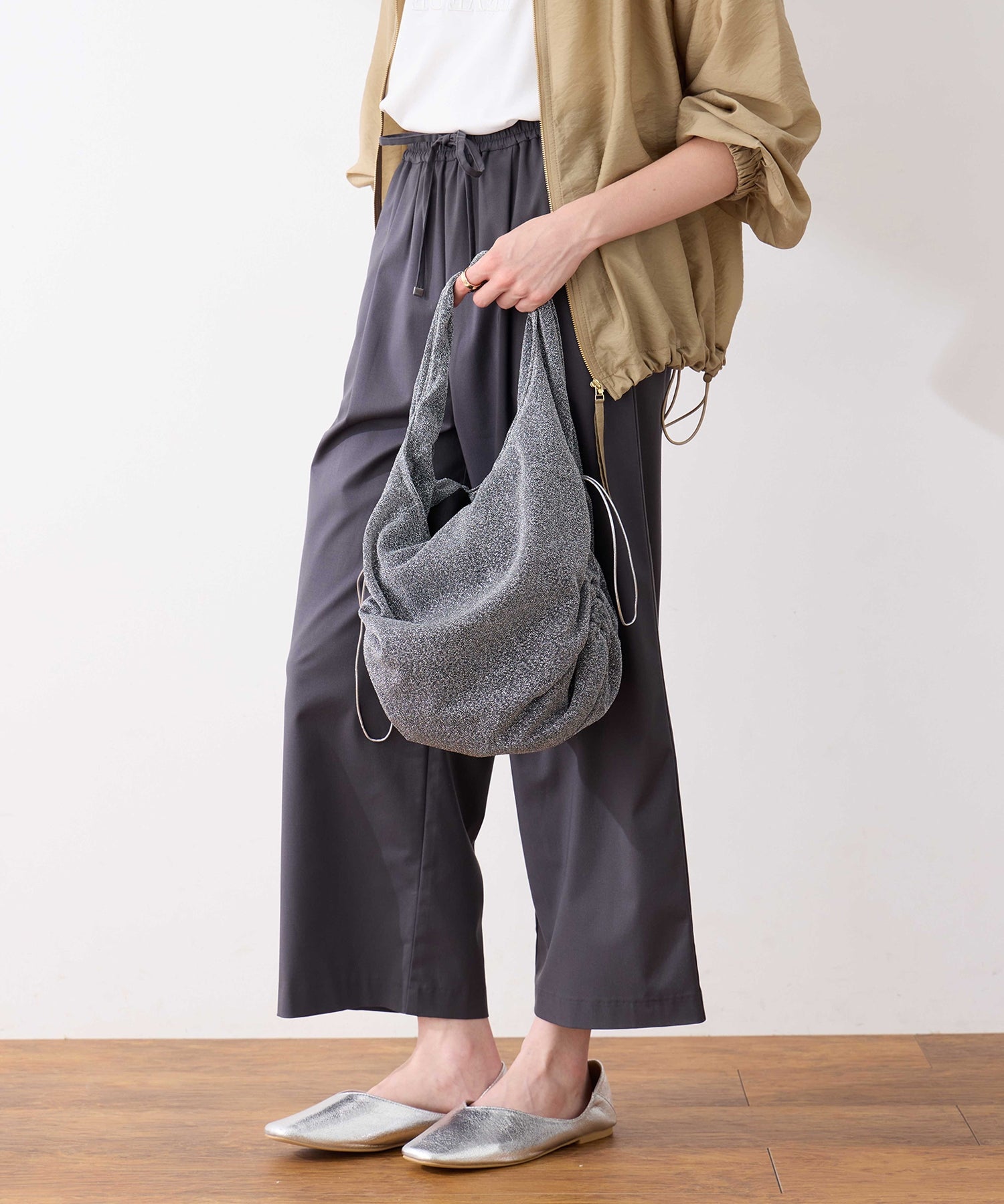 ルスークホリデー LE SOUK HOLIDAY グリッタートートBAG （ブラック） ブラック
