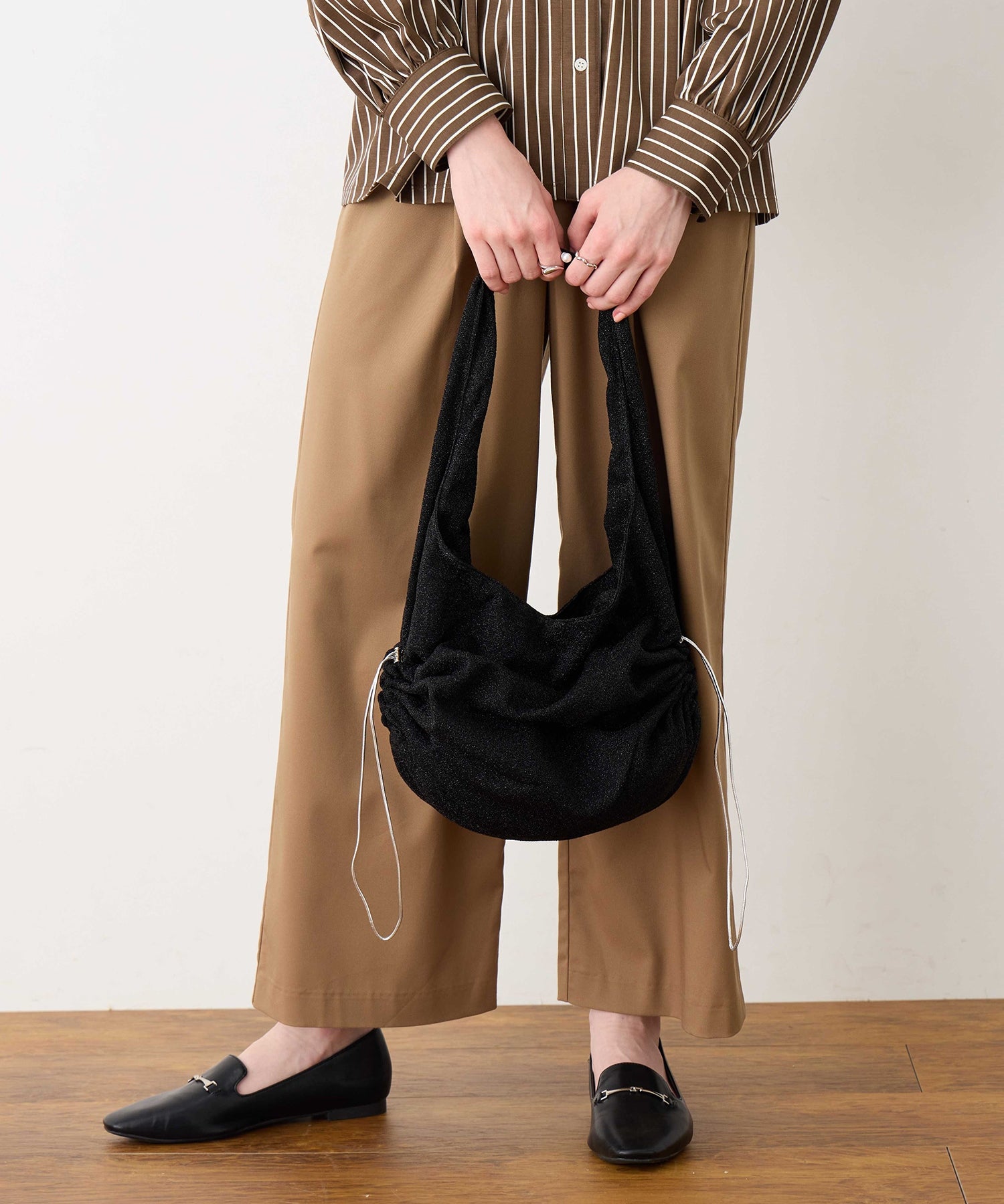 ルスークホリデー LE SOUK HOLIDAY グリッタートートBAG （ブラック） ブラック