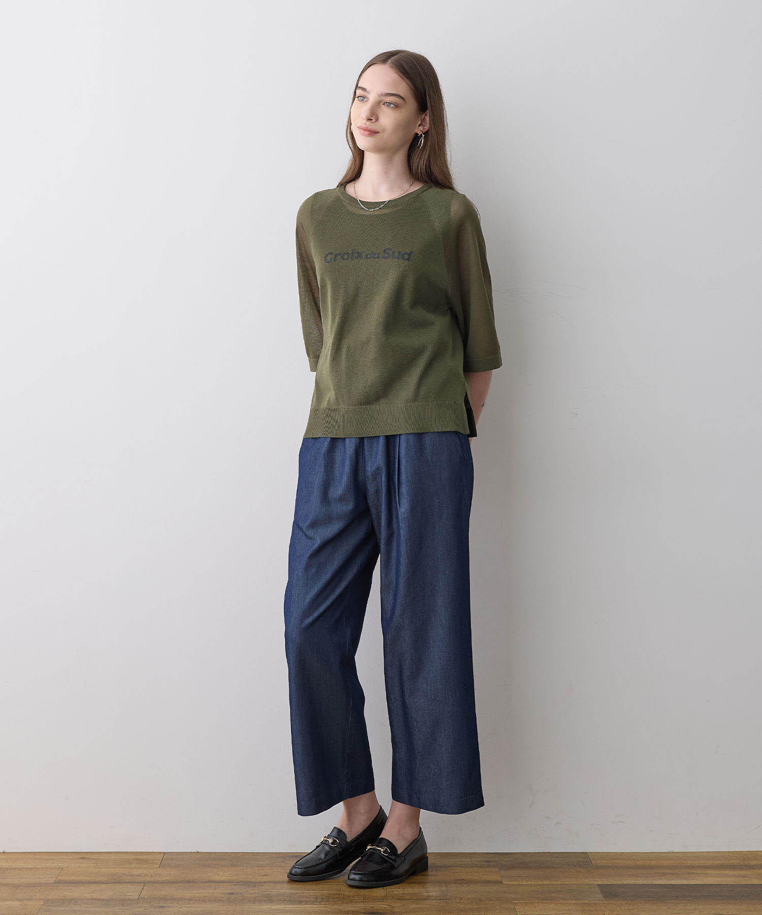 ルスークホリデー LE SOUK HOLIDAY ロゴニットプルオーバー （グリーン） グリーン