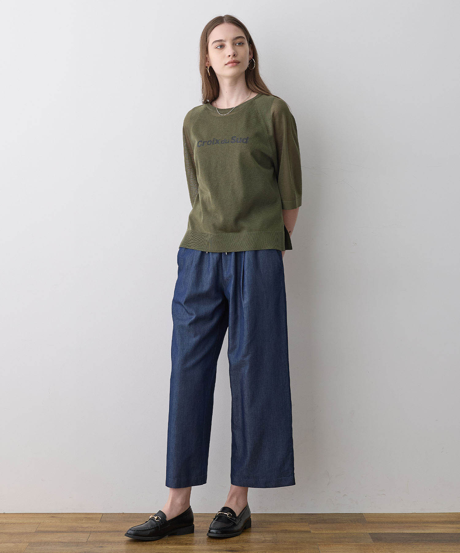 ルスークホリデー LE SOUK HOLIDAY ロゴニットプルオーバー （グリーン） グリーン