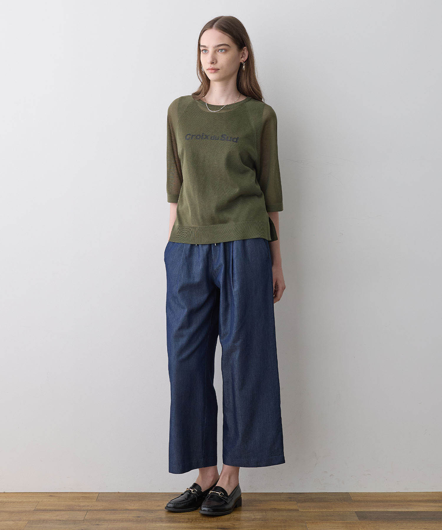 ルスークホリデー LE SOUK HOLIDAY ロゴニットプルオーバー （グリーン） グリーン