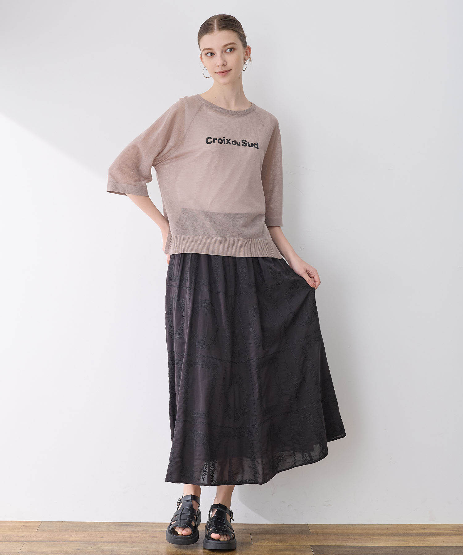 ルスークホリデー LE SOUK HOLIDAY ロゴニットプルオーバー （グリーン） グリーン