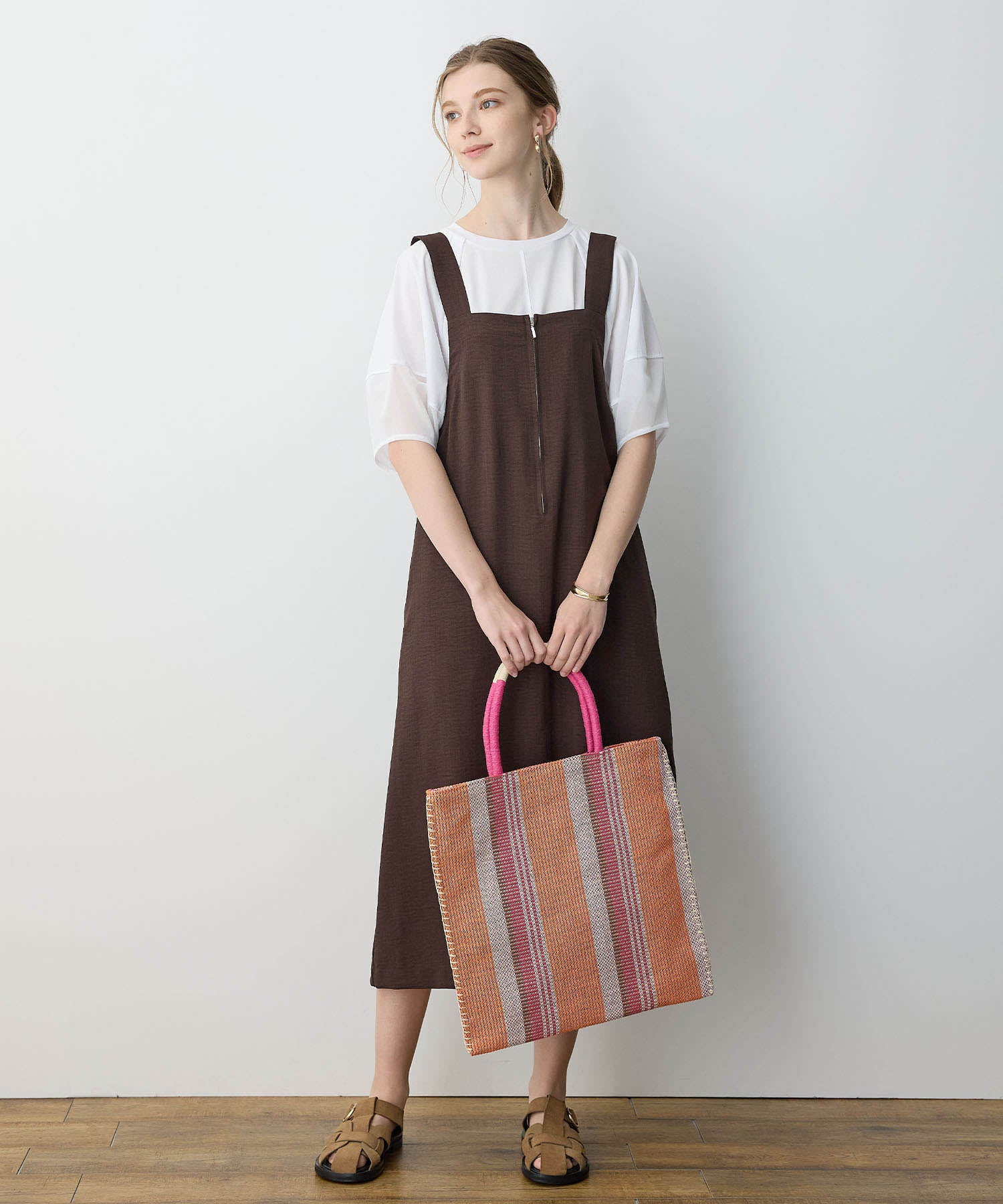 ルスークホリデー LE SOUK HOLIDAY リネンジャンスカ （ブラウン） ブラウン