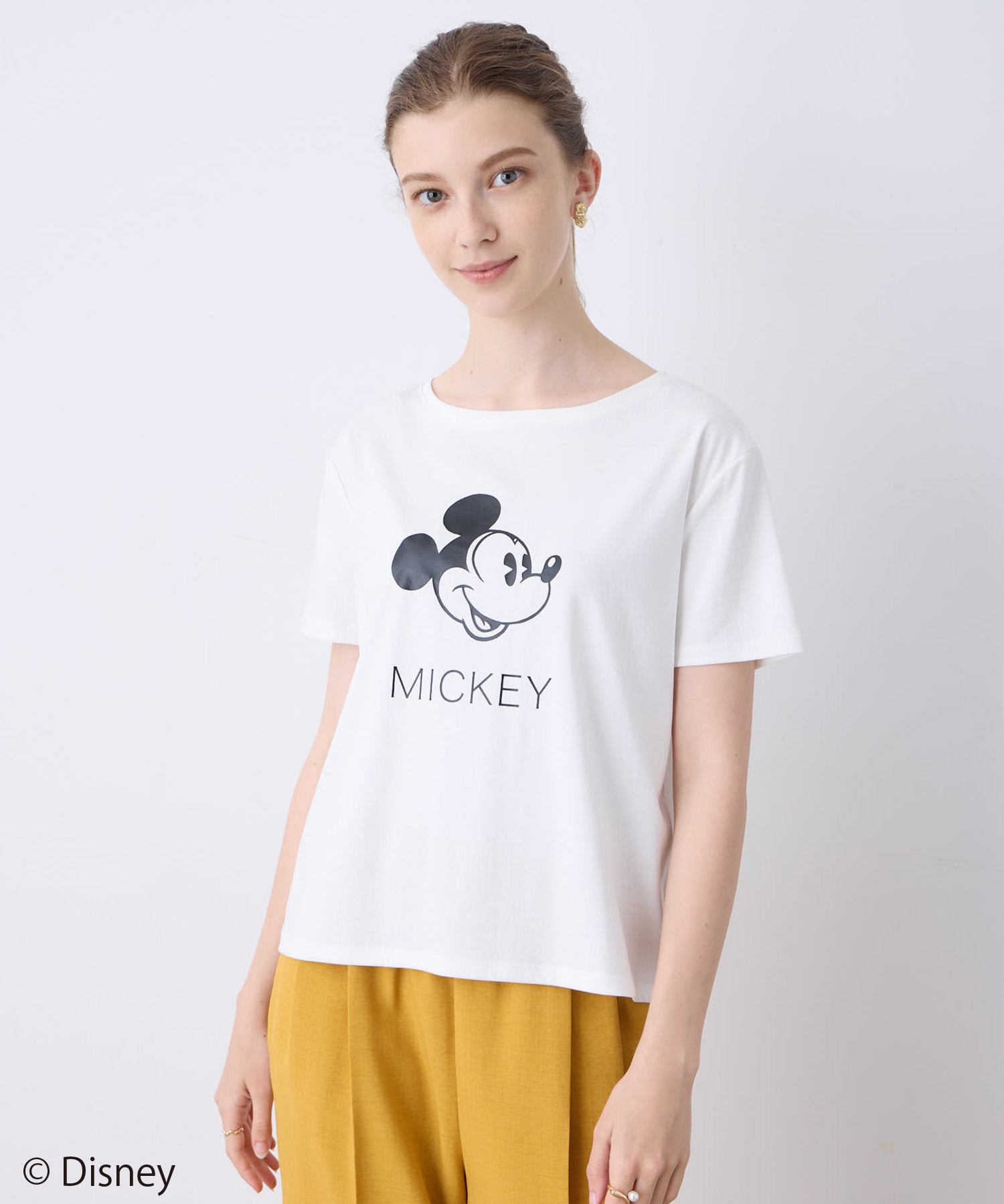 ルスークホリデー LE SOUK HOLIDAY Mickey MouseコラボロゴTシャツ （オフホワイト） オフホワイト