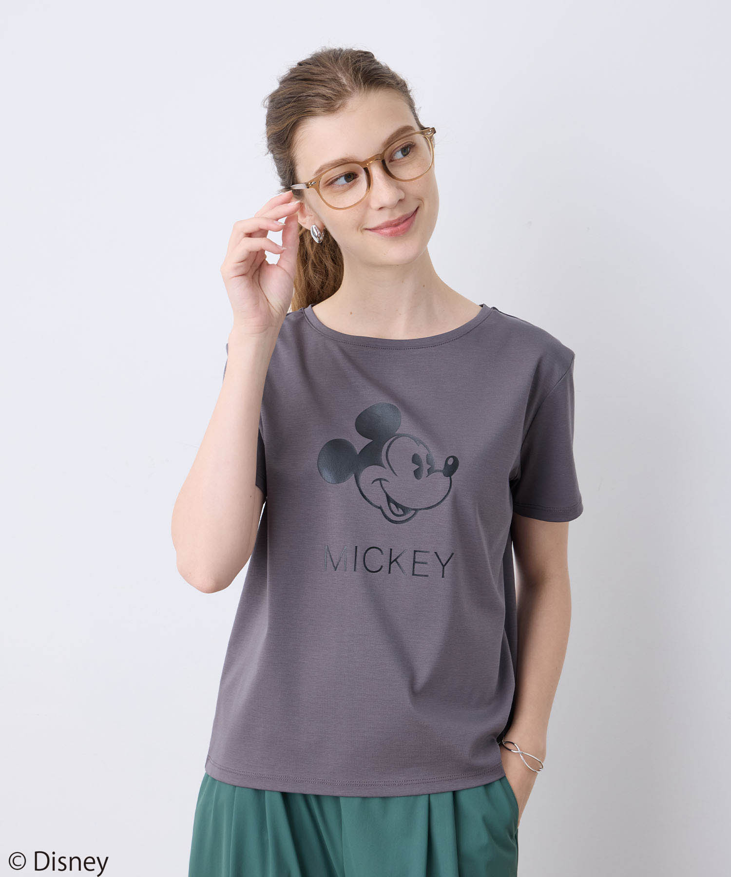 ルスークホリデー LE SOUK HOLIDAY Mickey MouseコラボロゴTシャツ （オフホワイト） オフホワイト