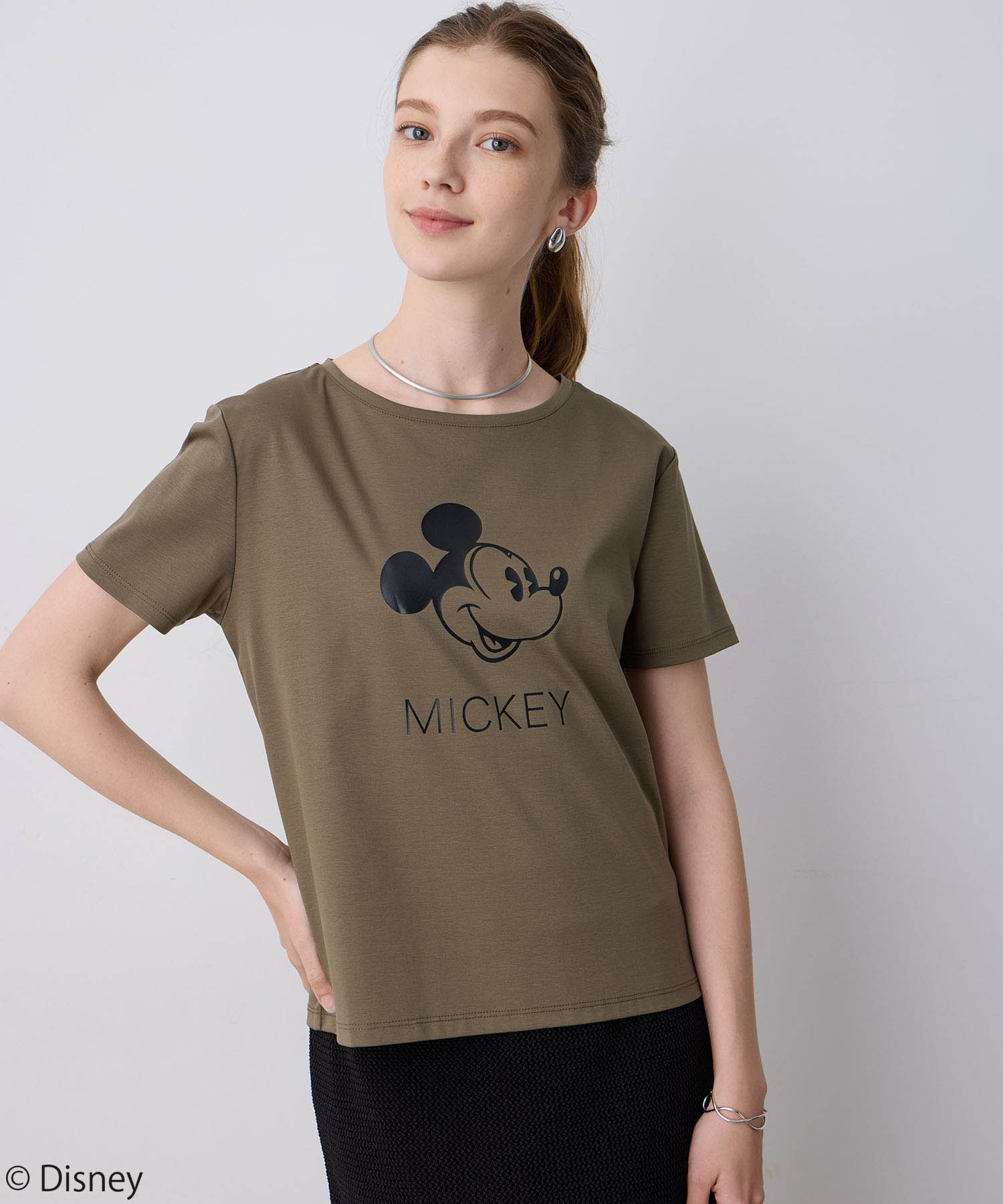 ルスークホリデー LE SOUK HOLIDAY Mickey MouseコラボロゴTシャツ （オフホワイト） オフホワイト