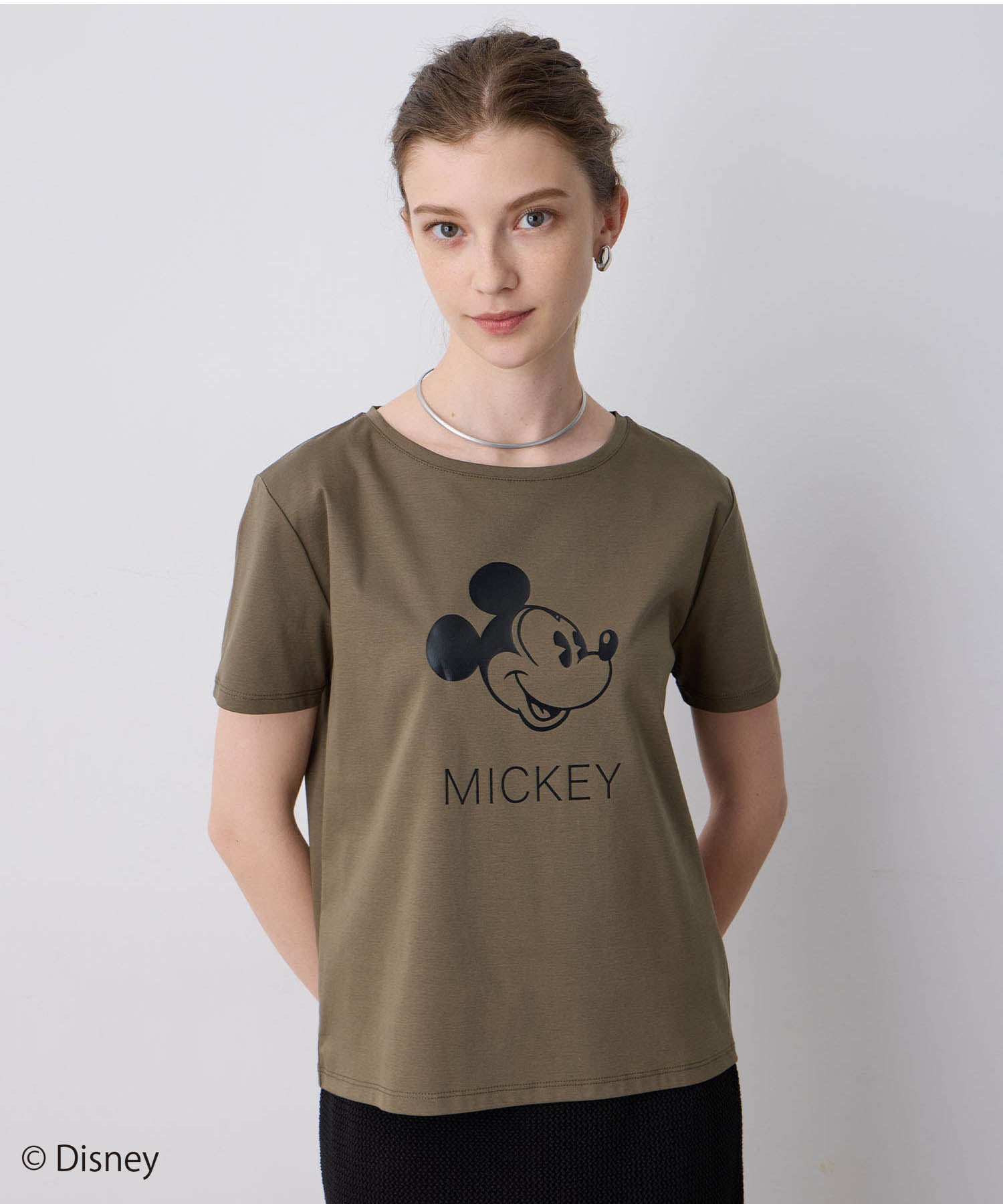 ルスークホリデー LE SOUK HOLIDAY Mickey MouseコラボロゴTシャツ （オフホワイト） オフホワイト