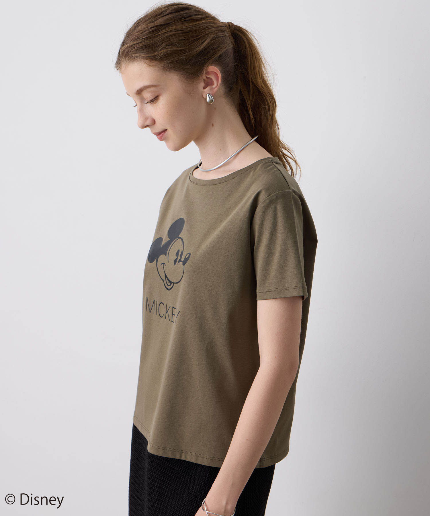 ルスークホリデー LE SOUK HOLIDAY Mickey MouseコラボロゴTシャツ （オフホワイト） オフホワイト