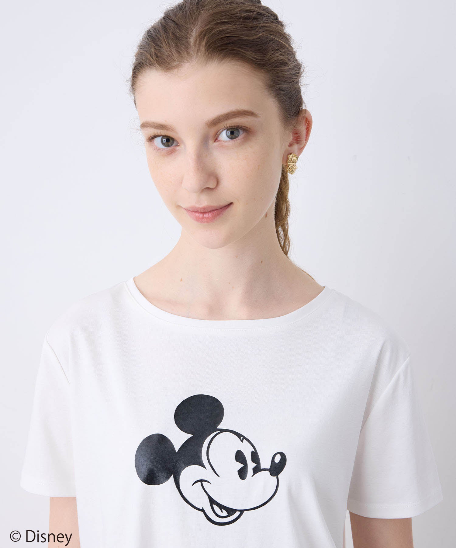 ルスークホリデー LE SOUK HOLIDAY Mickey MouseコラボロゴTシャツ （オフホワイト） オフホワイト