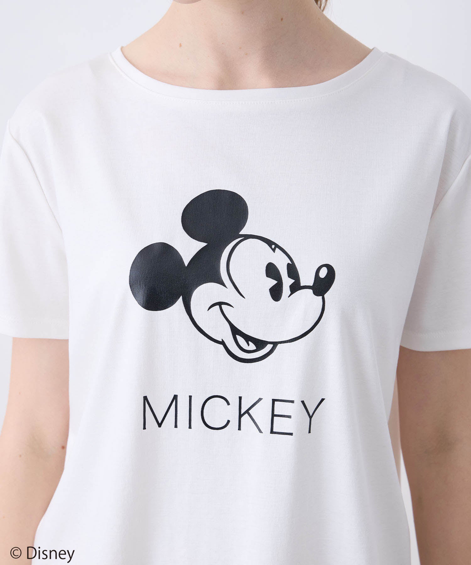 ルスークホリデー LE SOUK HOLIDAY Mickey MouseコラボロゴTシャツ （オフホワイト） オフホワイト