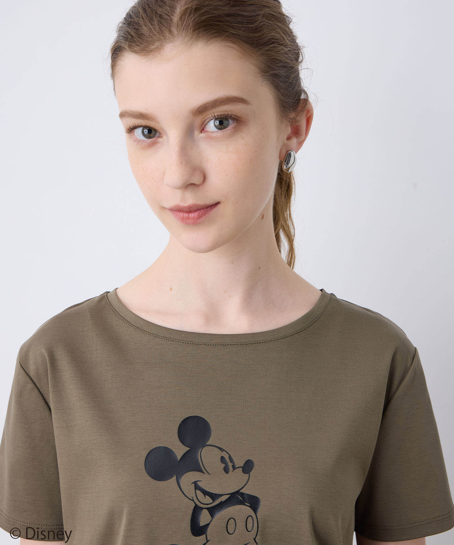 ルスークホリデー LE SOUK HOLIDAY Mickey MouseコラボモチーフTシャツ （チャコールグレー） チャコールグレー