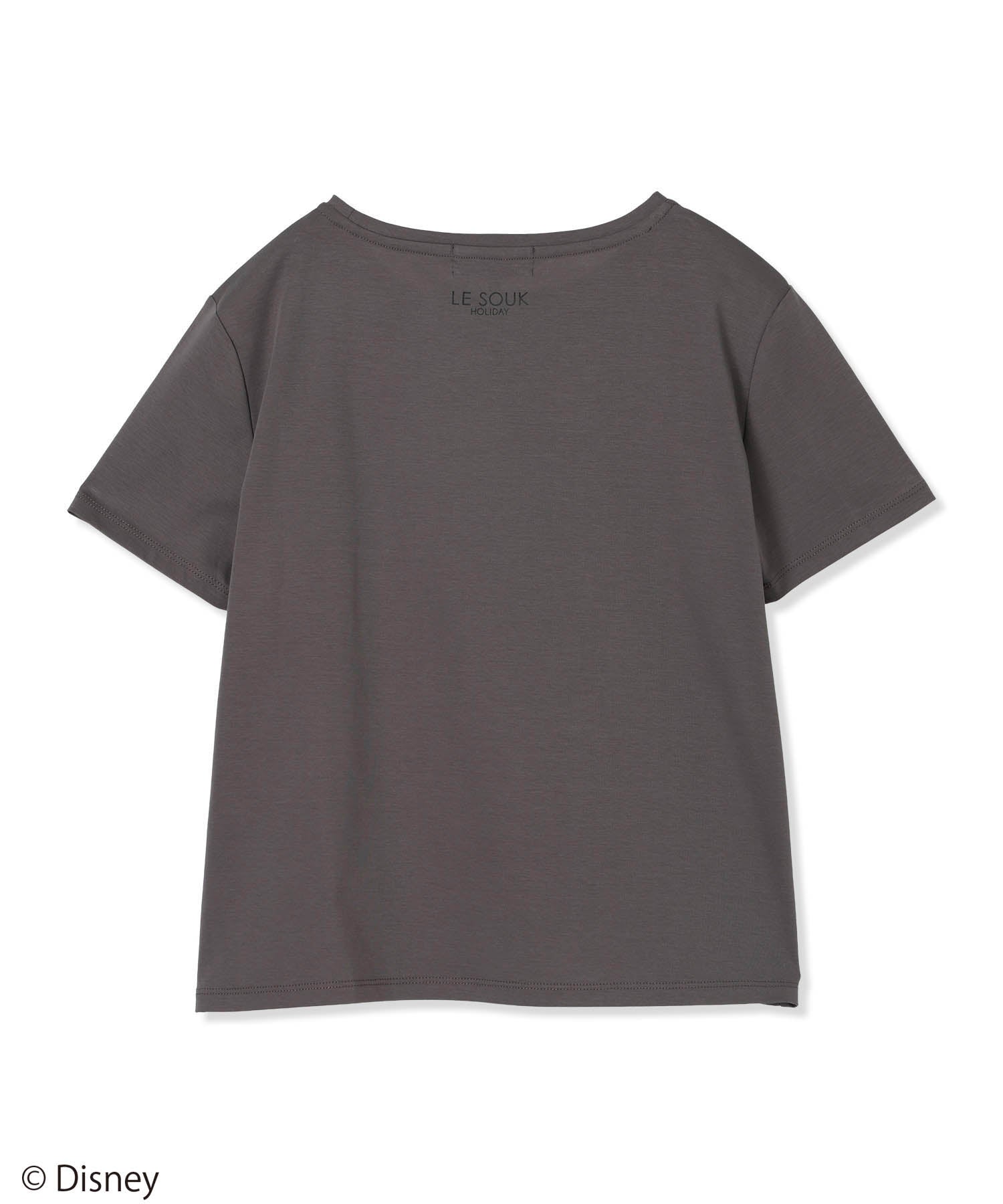 ルスークホリデー LE SOUK HOLIDAY Mickey MouseコラボモチーフTシャツ （チャコールグレー） チャコールグレー