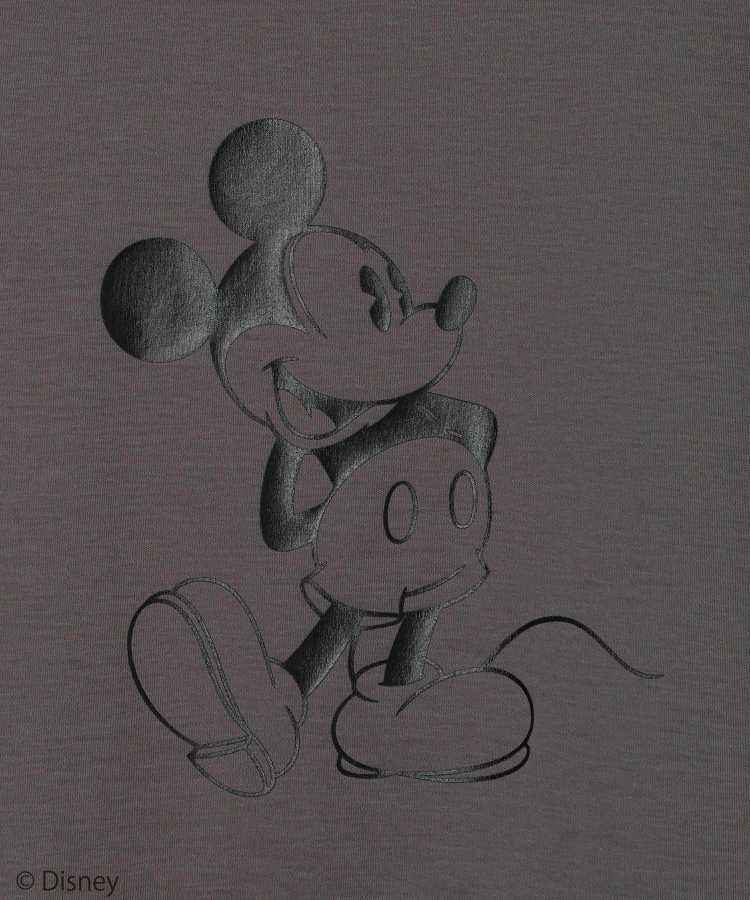 ルスークホリデー LE SOUK HOLIDAY Mickey MouseコラボモチーフTシャツ （チャコールグレー） チャコールグレー