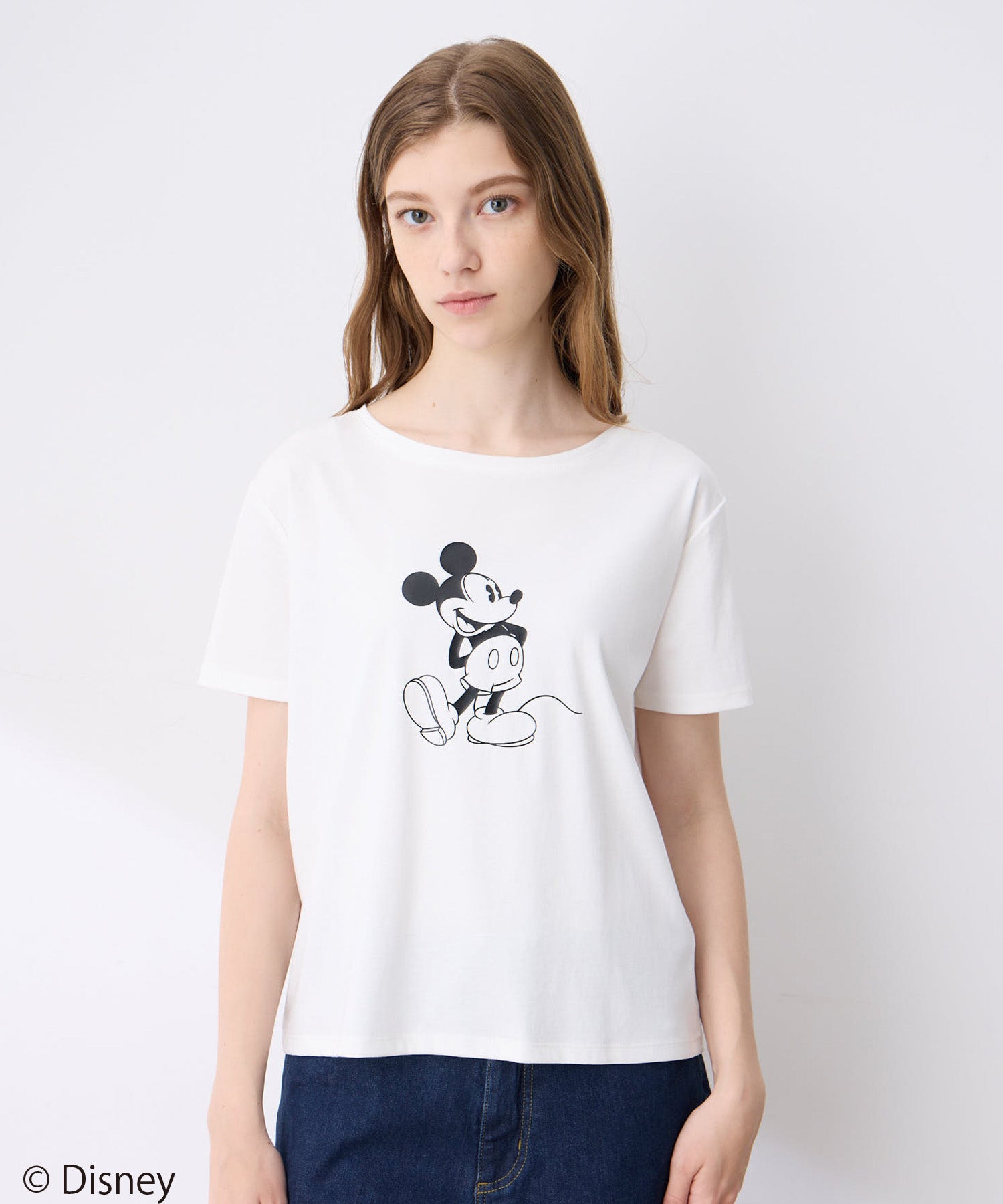 ルスークホリデー LE SOUK HOLIDAY Mickey MouseコラボモチーフTシャツ （オフホワイト） オフホワイト