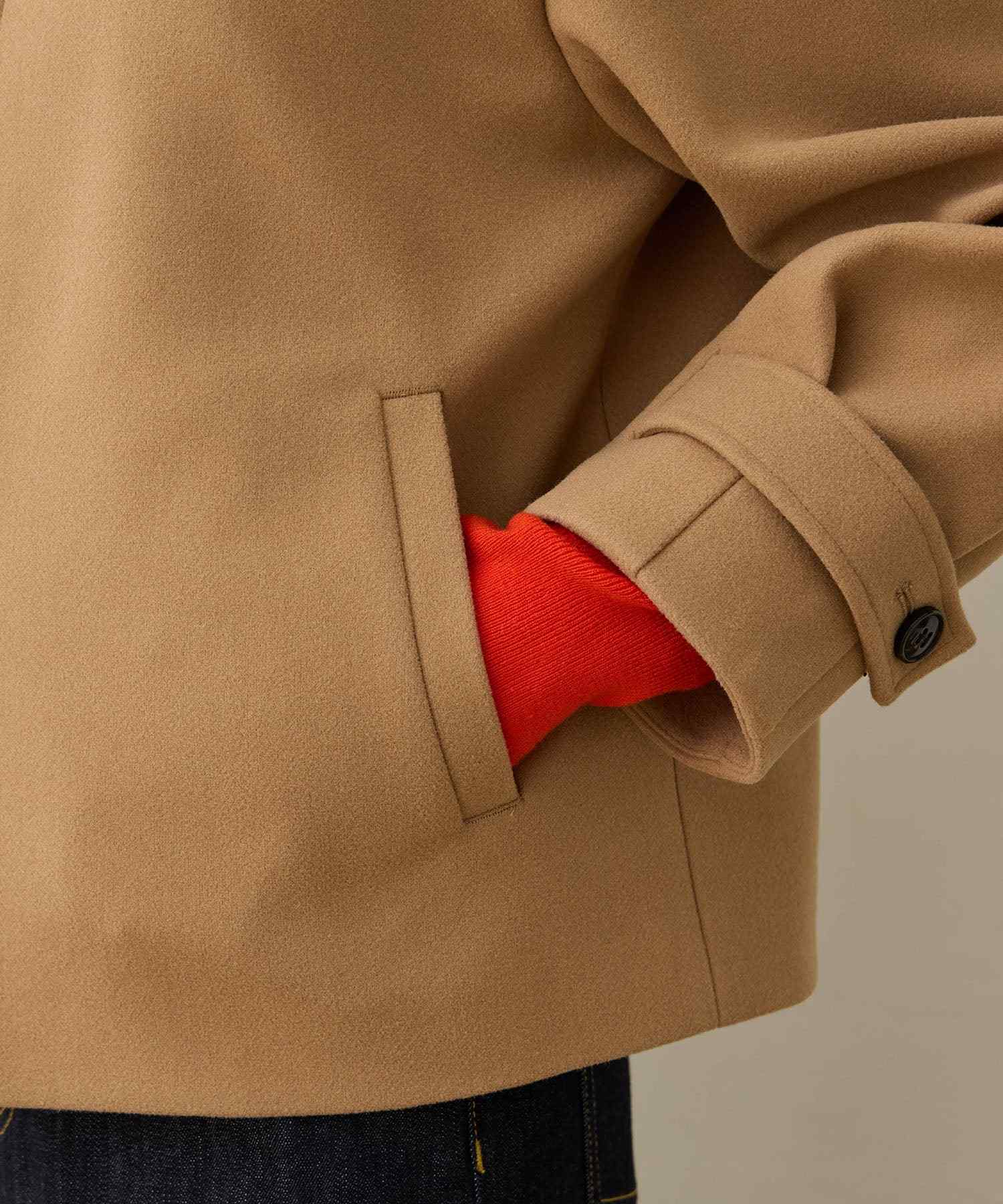 ルスークホリデー LE SOUK HOLIDAY フェイクウールブルゾン （ネイビー） ネイビー