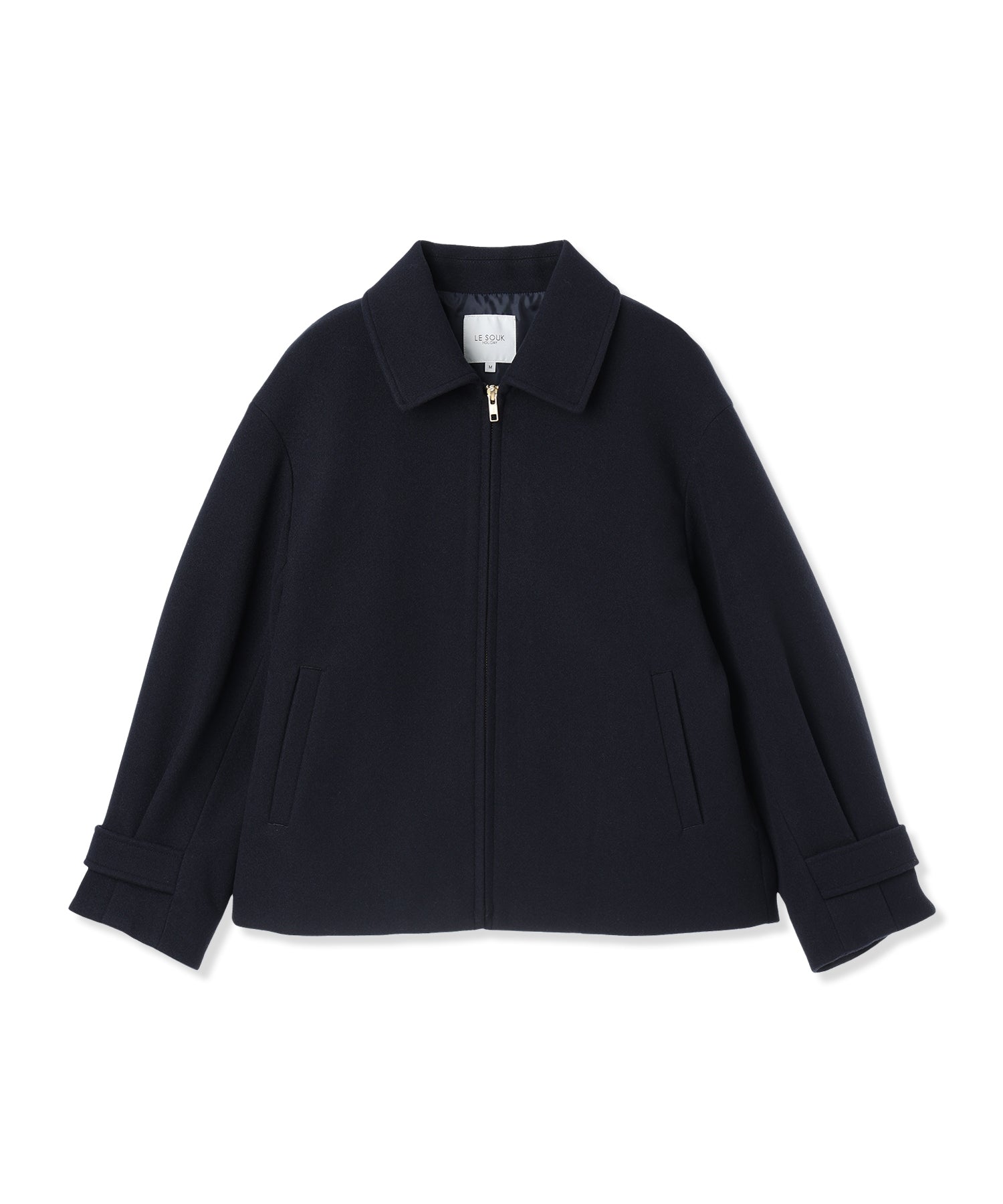 ルスークホリデー LE SOUK HOLIDAY フェイクウールブルゾン （ネイビー） ネイビー