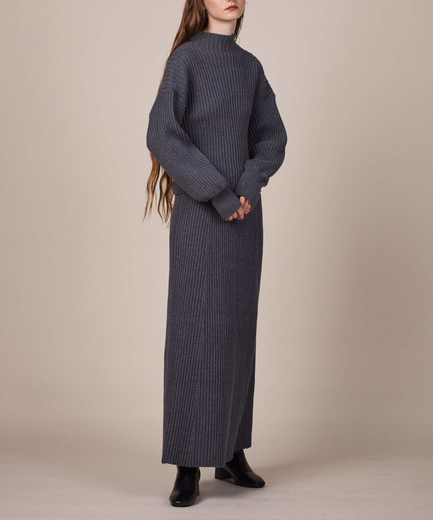 ReNorm 【SET UP compatible】 Rib Knit Skirt