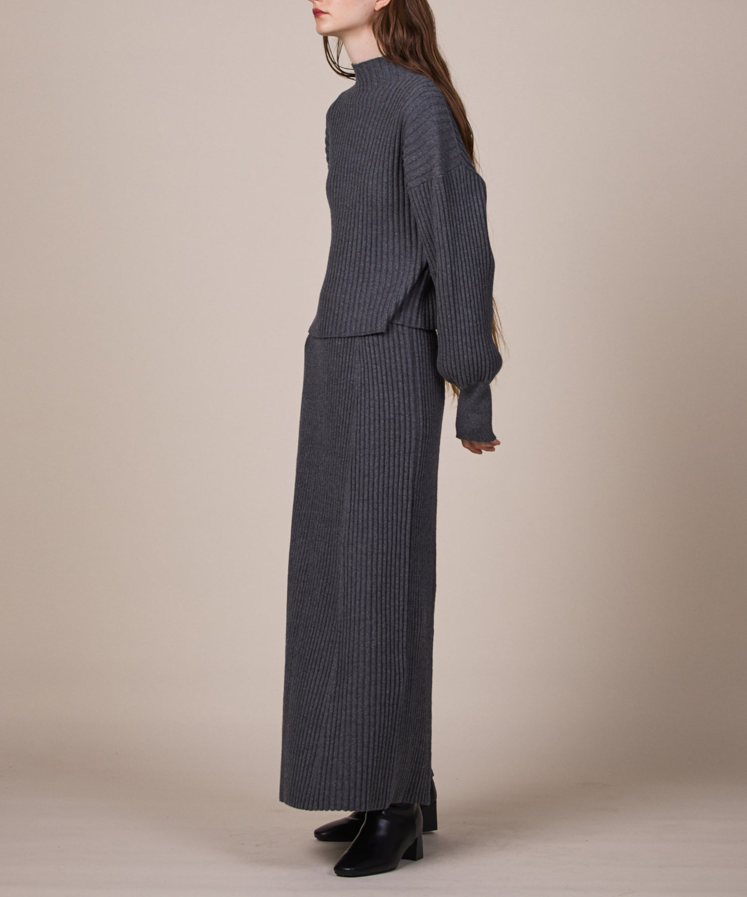 ReNorm 【SET UP compatible】 Rib Knit Skirt