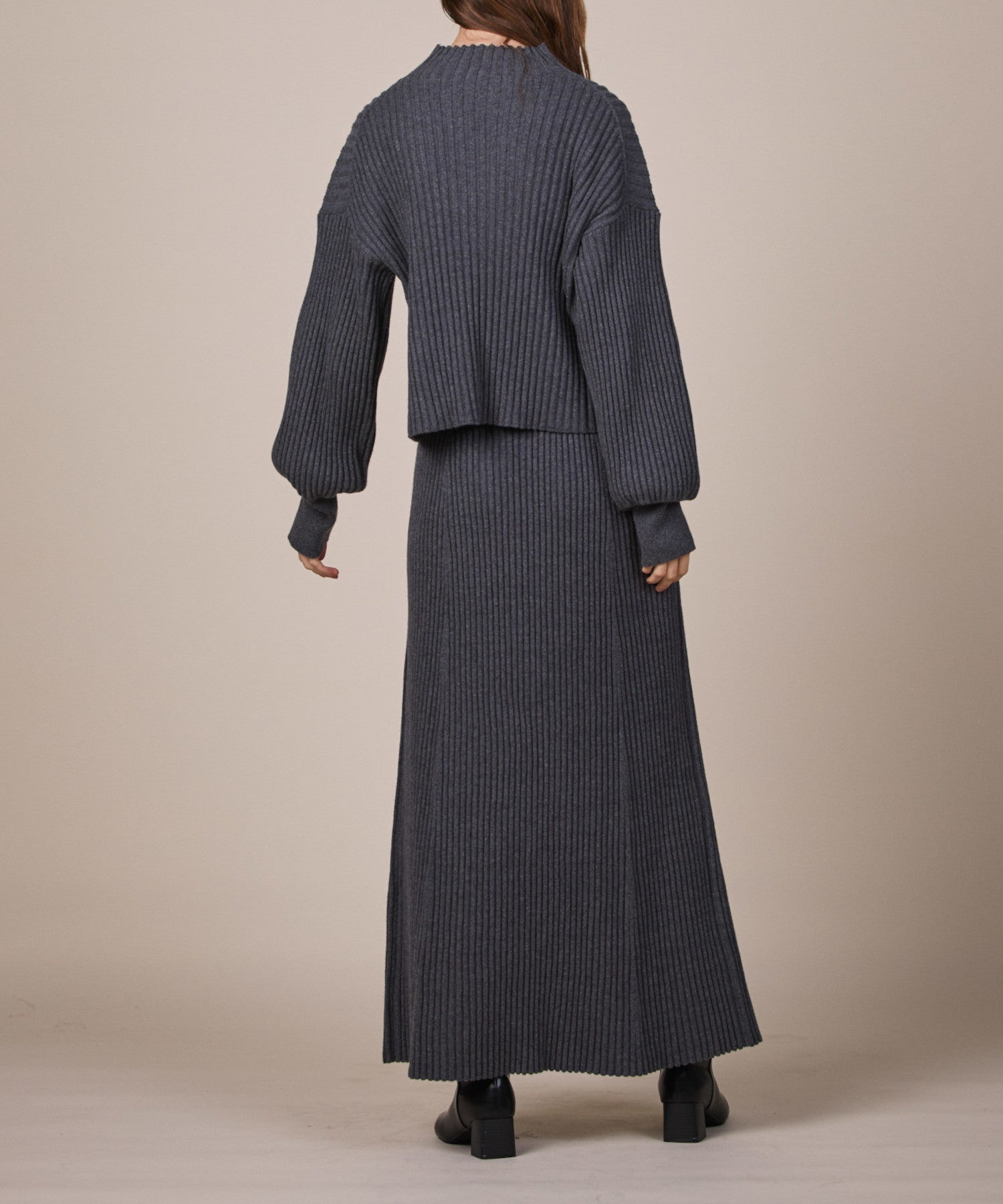 ReNorm 【SET UP compatible】 Rib Knit Skirt