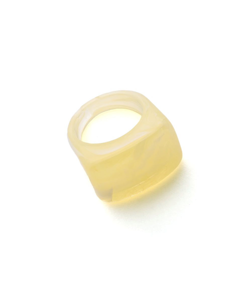 マージュール marjour SQUARE TRANSLUCENT RING （YELLOW） YELLOW