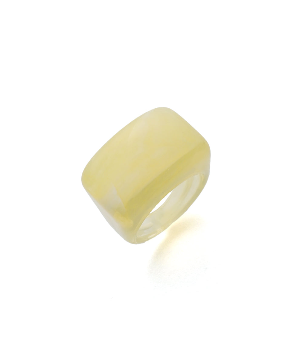 マージュール marjour SQUARE TRANSLUCENT RING （YELLOW） YELLOW
