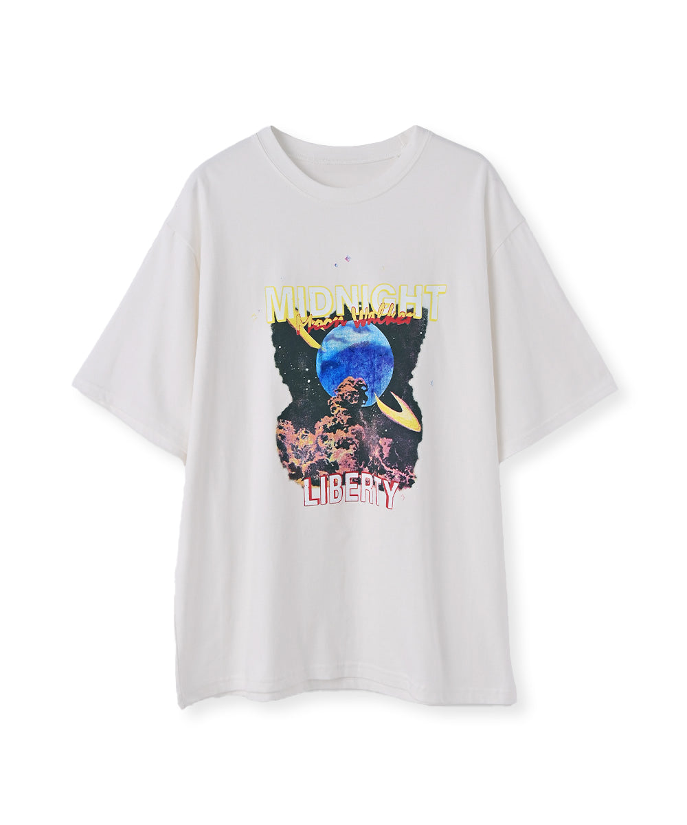 マージュール marjour COMIC PRINT TEE （CHARCOAL） CHARCOAL