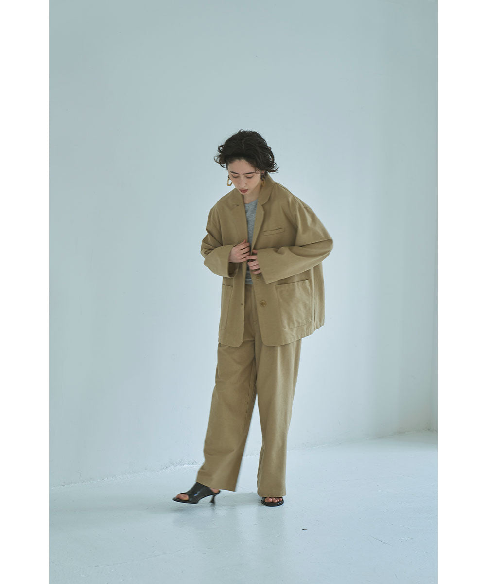 マージュール marjour WAIST PIPING LINEN BLEND PANTS （BEIGE） BEIGE