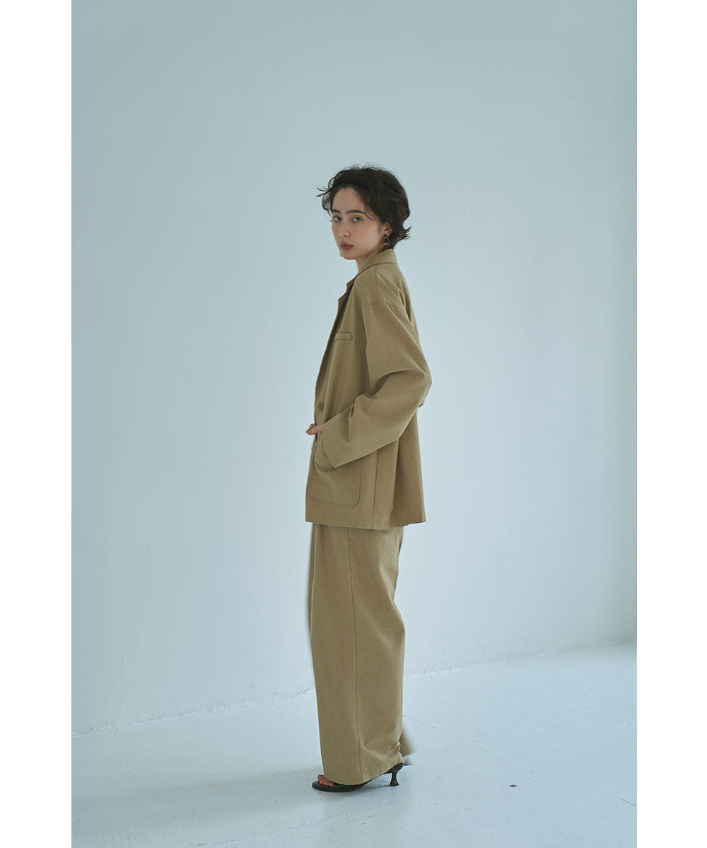 マージュール marjour WAIST PIPING LINEN BLEND PANTS （BEIGE） BEIGE