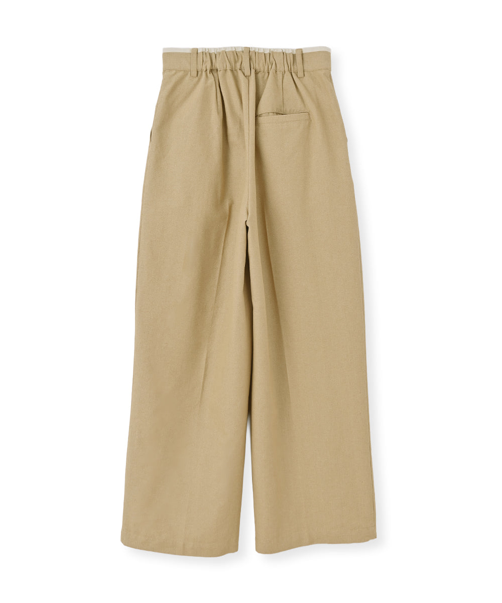 マージュール marjour WAIST PIPING LINEN BLEND PANTS （BEIGE） BEIGE