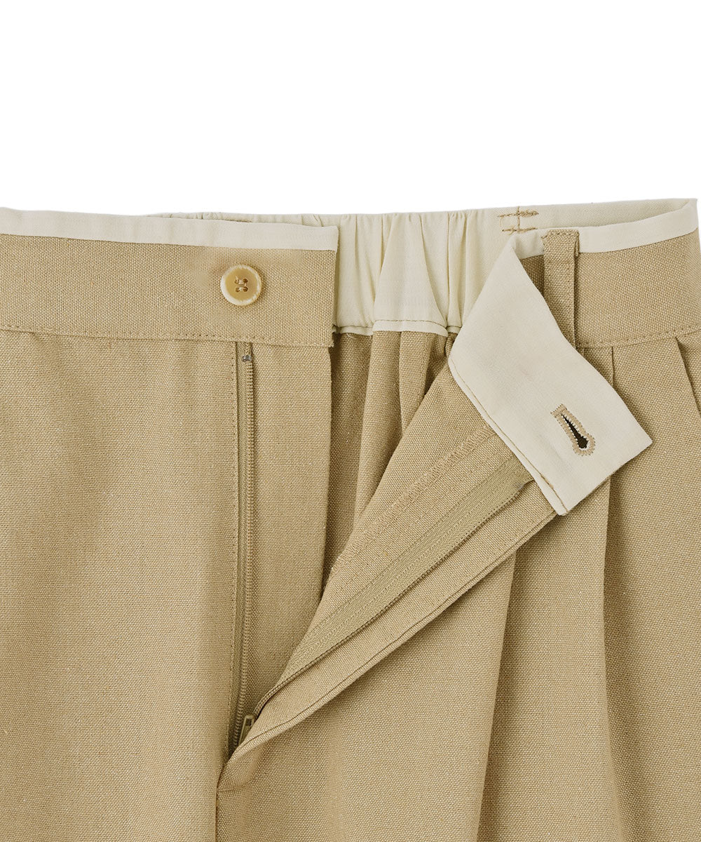 マージュール marjour WAIST PIPING LINEN BLEND PANTS （BEIGE） BEIGE