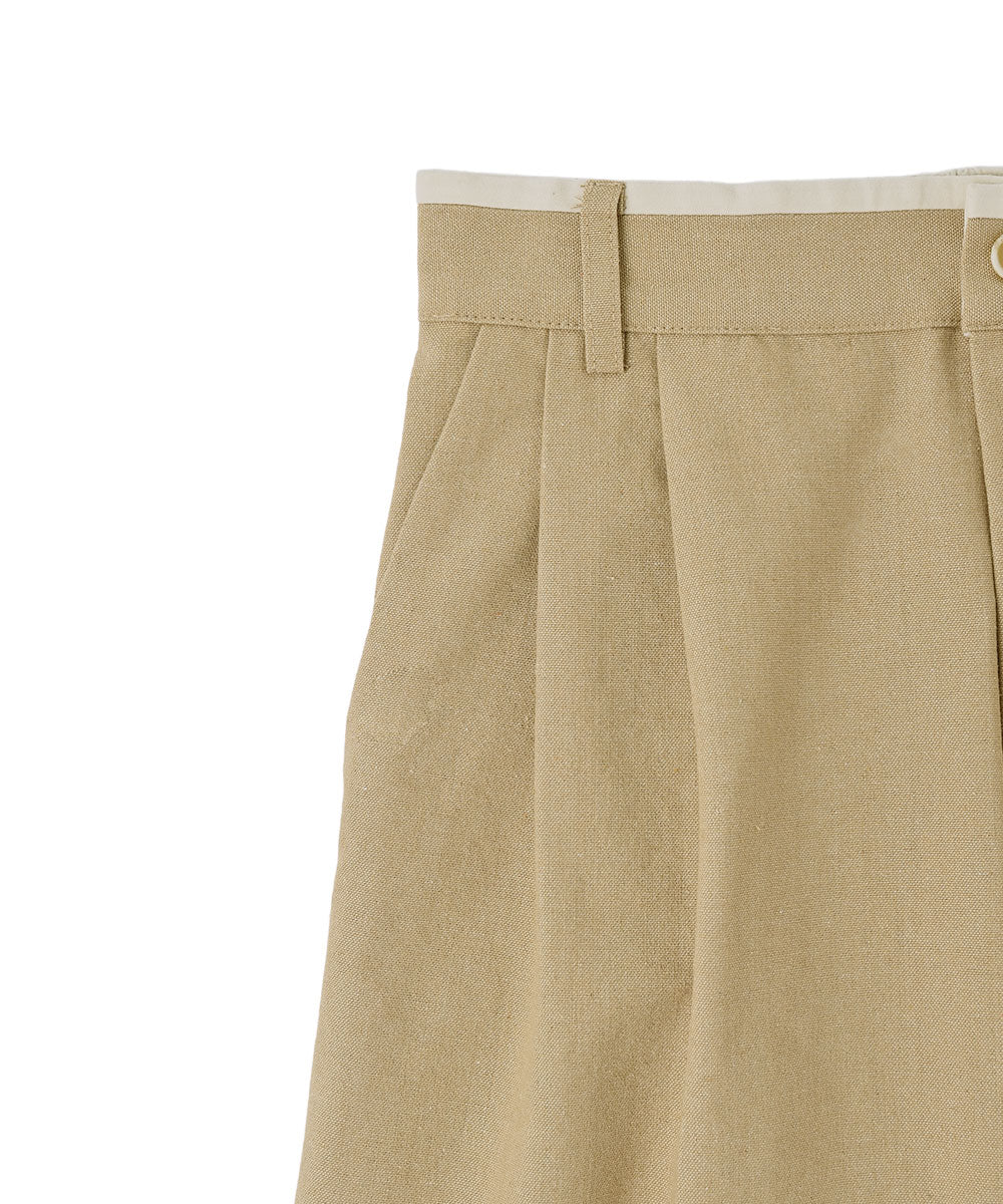 マージュール marjour WAIST PIPING LINEN BLEND PANTS （BEIGE） BEIGE