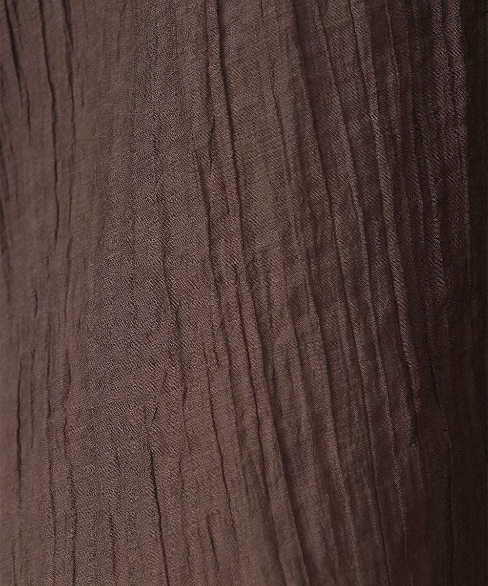 マージュール marjour WRINKLE SHEER SHIRTS （BROWN） BROWN