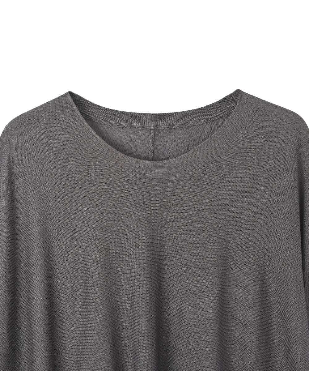 マージュール marjour PEPLUM SHEER KNIT （CHARCOAL） CHARCOAL