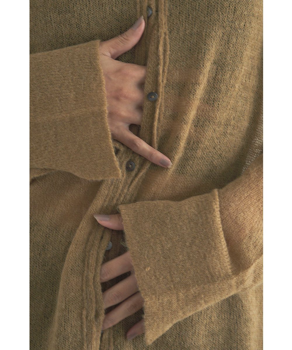マージュール marjour SHEER SHIRT KNIT （BEIGE） BEIGE