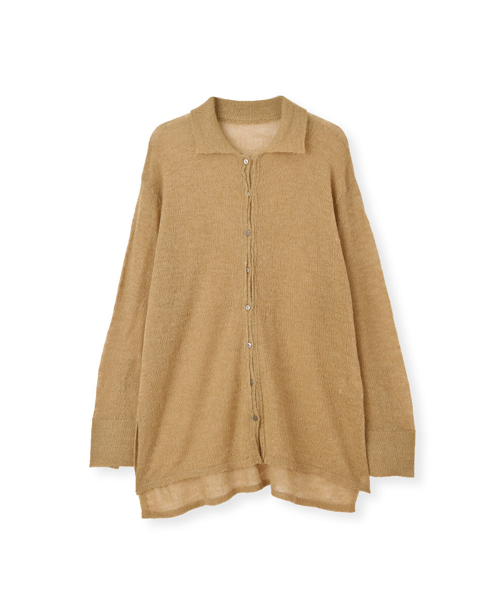 マージュール marjour SHEER SHIRT KNIT （BEIGE） BEIGE