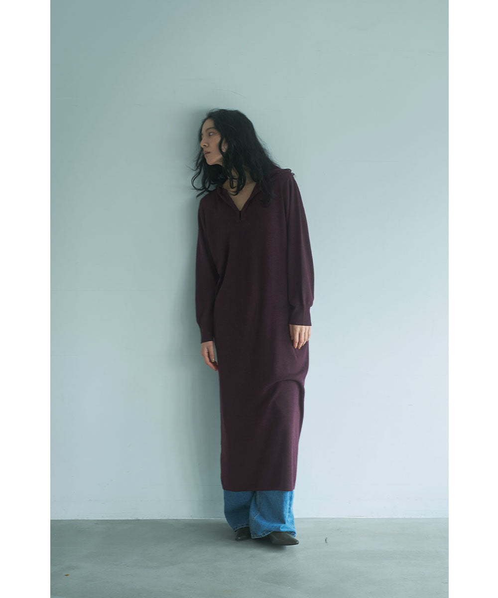 マージュール marjour HOODED KNIT ONEPIECE （BROWN） BROWN