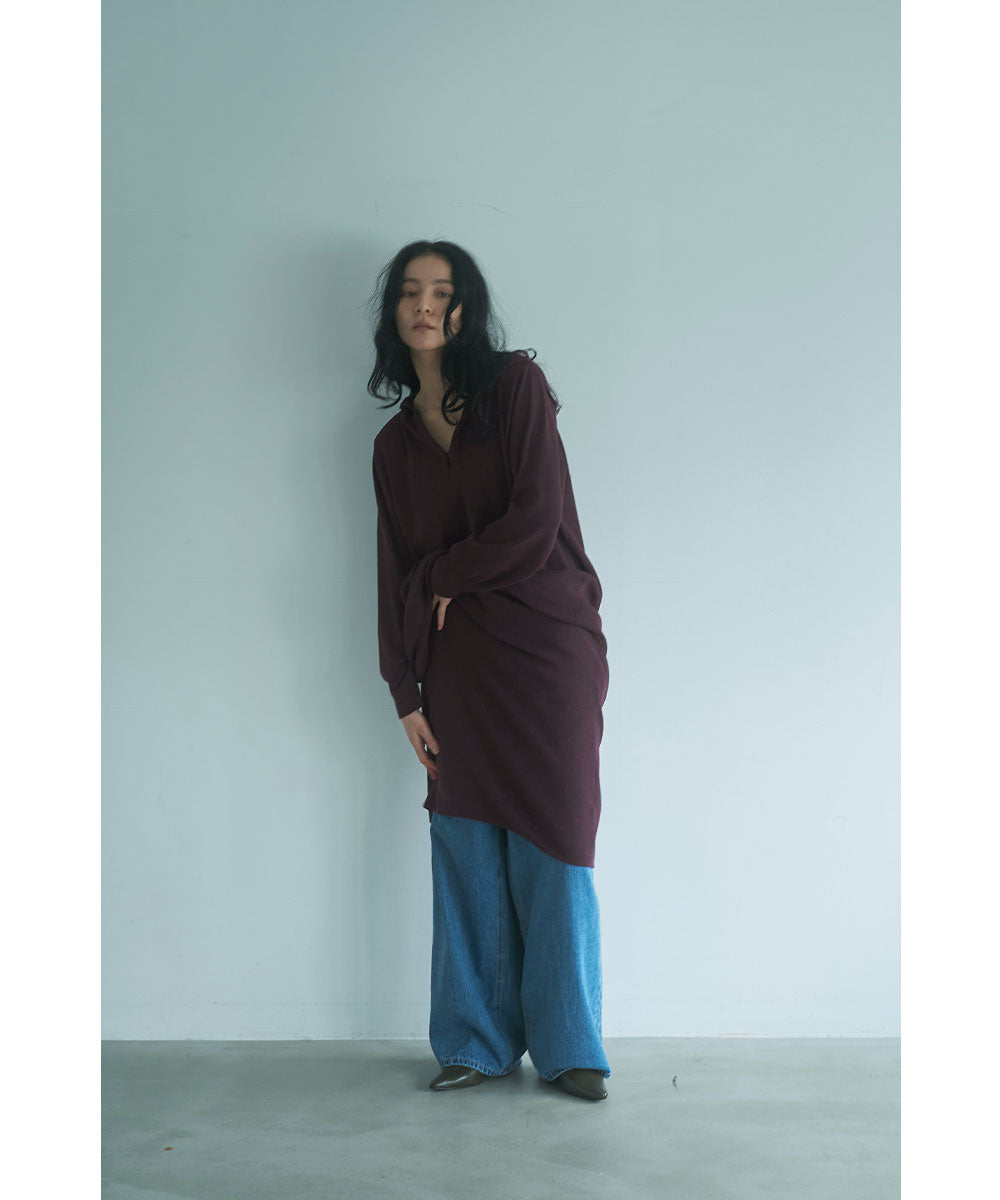 マージュール marjour HOODED KNIT ONEPIECE （BROWN） BROWN