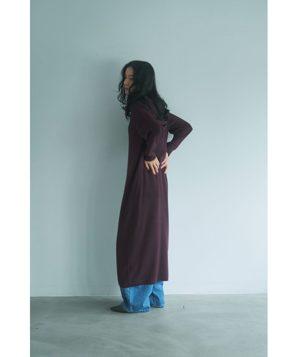 マージュール marjour HOODED KNIT ONEPIECE （BROWN） BROWN