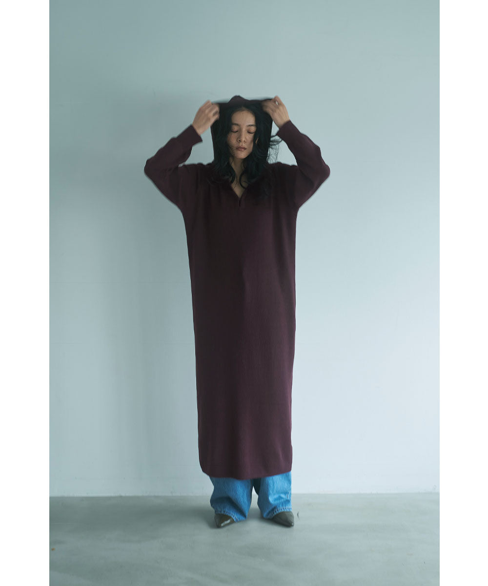 マージュール marjour HOODED KNIT ONEPIECE （BROWN） BROWN