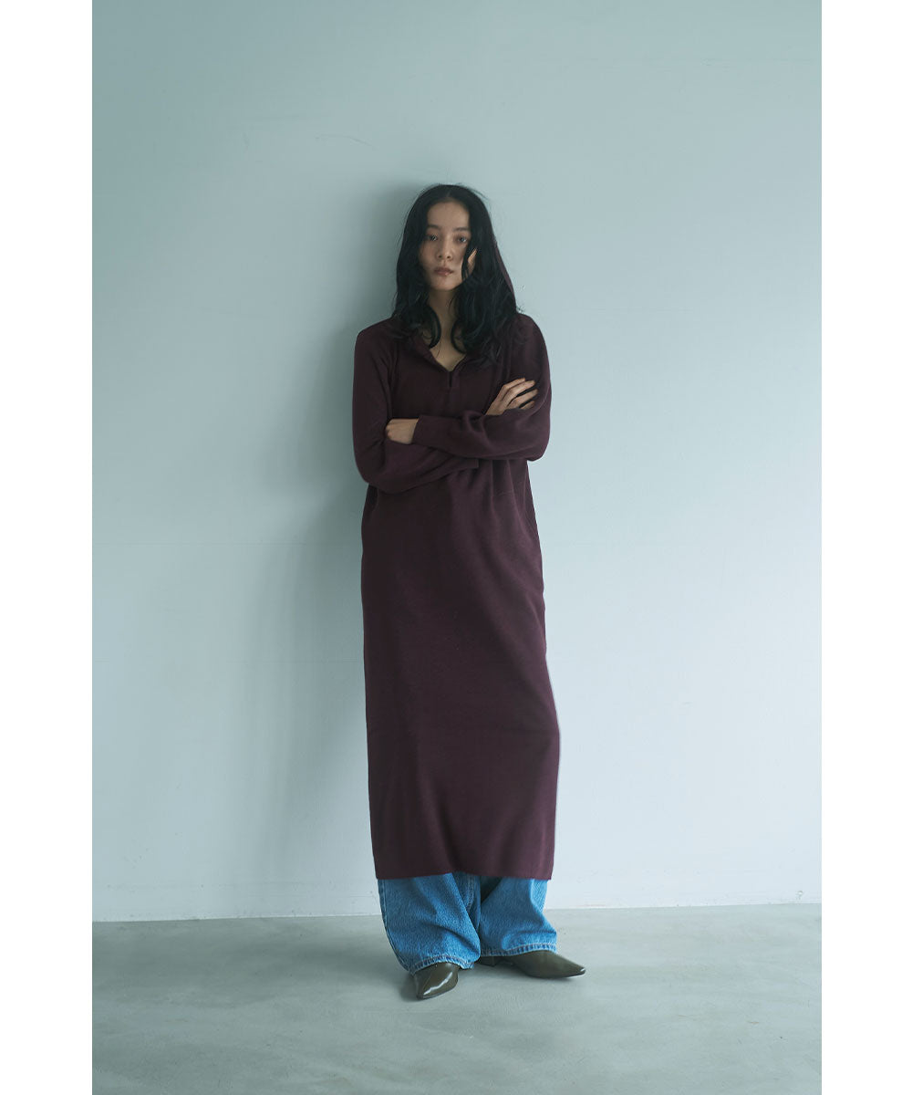 マージュール marjour HOODED KNIT ONEPIECE （BROWN） BROWN